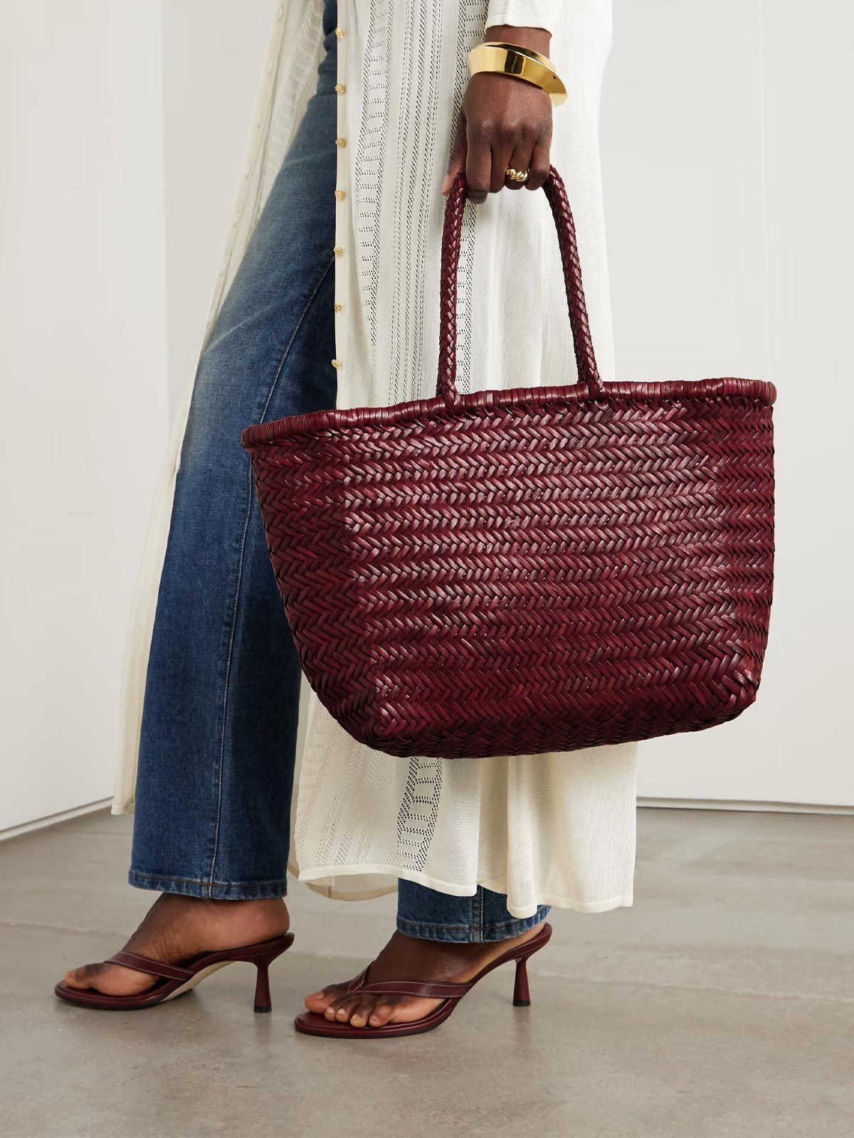 バッグ Dragon Diffusion BAMBOO TRIPLE JUMP BIG DRAGON DIFFUSION Bamboo Triple Jump woven leather tote | NET-A-PORTER